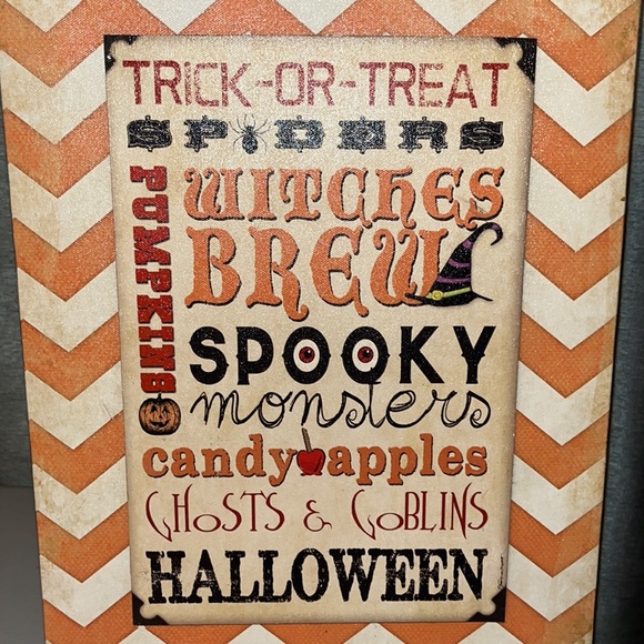 Halloween plywood canvas sign - Picture 2 of 7